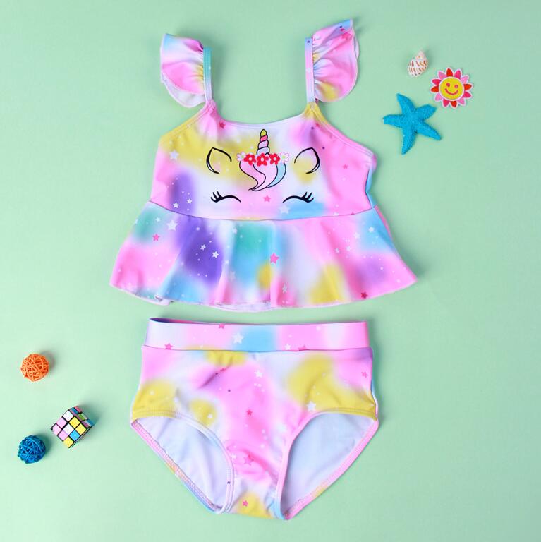 韓国風子供水着 キッズ 女の子 ベビー 子供用 オールインワン　連体水着 uvカット キッズ水着