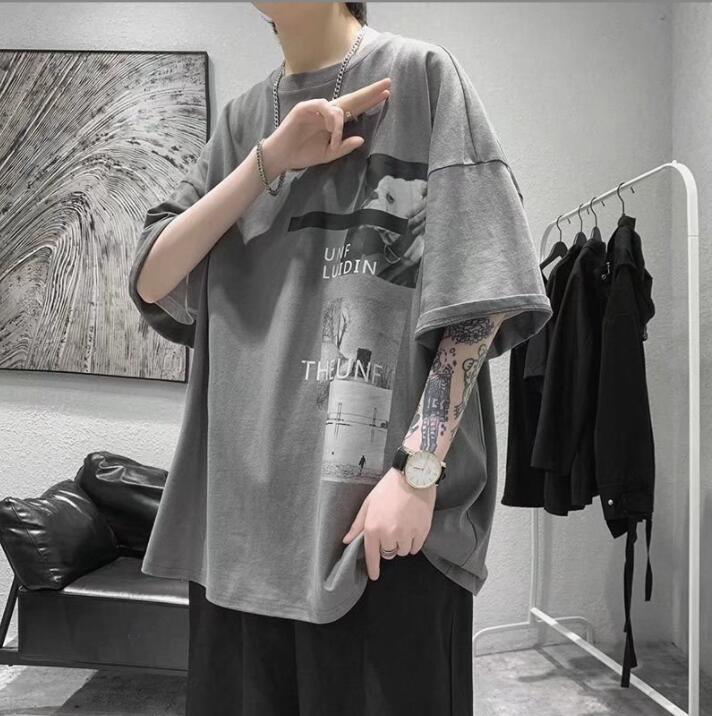 韓国風  Tシャツ　半袖Tシャツ　夏の新しい　スポーツウェア　ファッションTシャツ★S-4X