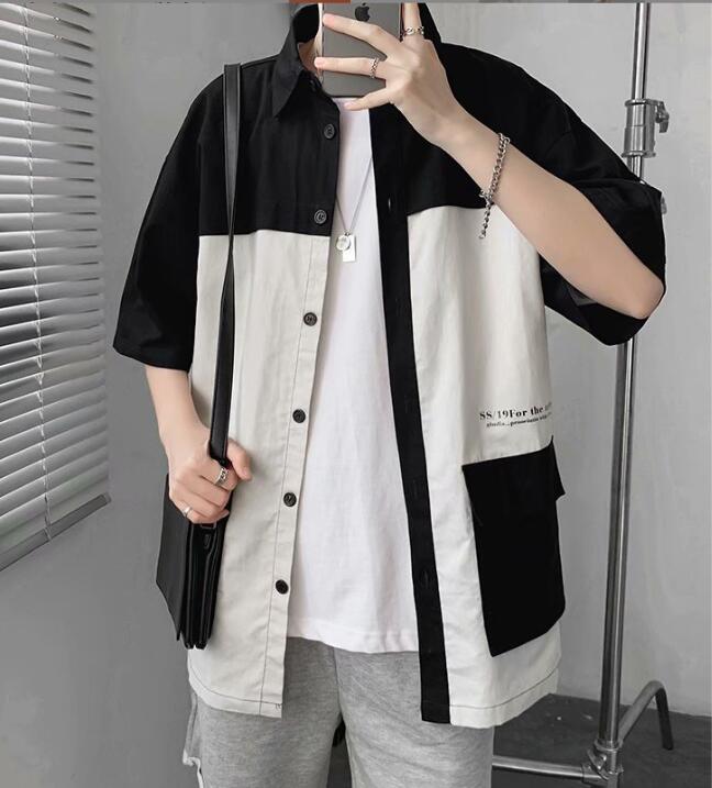 韓国風  シャツ　半袖シャツ　夏の新しい　スポーツウェア　ファッションシャツ★M-2X