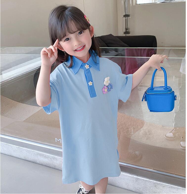 子供服夏服★女の子半袖ドレス★ファッションドレス★韓国風子供夏服★90-130