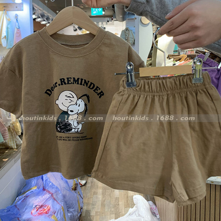 韓国風子供服　上下セット　Ｔシャツ+パンツ　子供セット　　カジュアルスポーツウエア