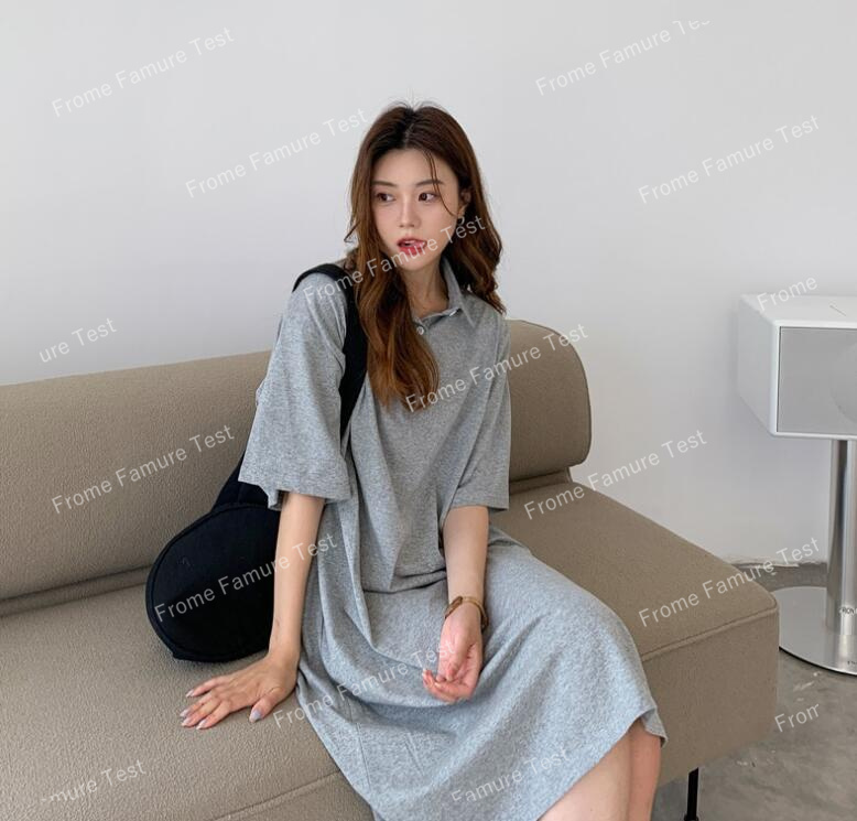 韓国風　レディース　ドレス　夏新作　ゆったりとしたカジュアル　ファッションドレス　★F