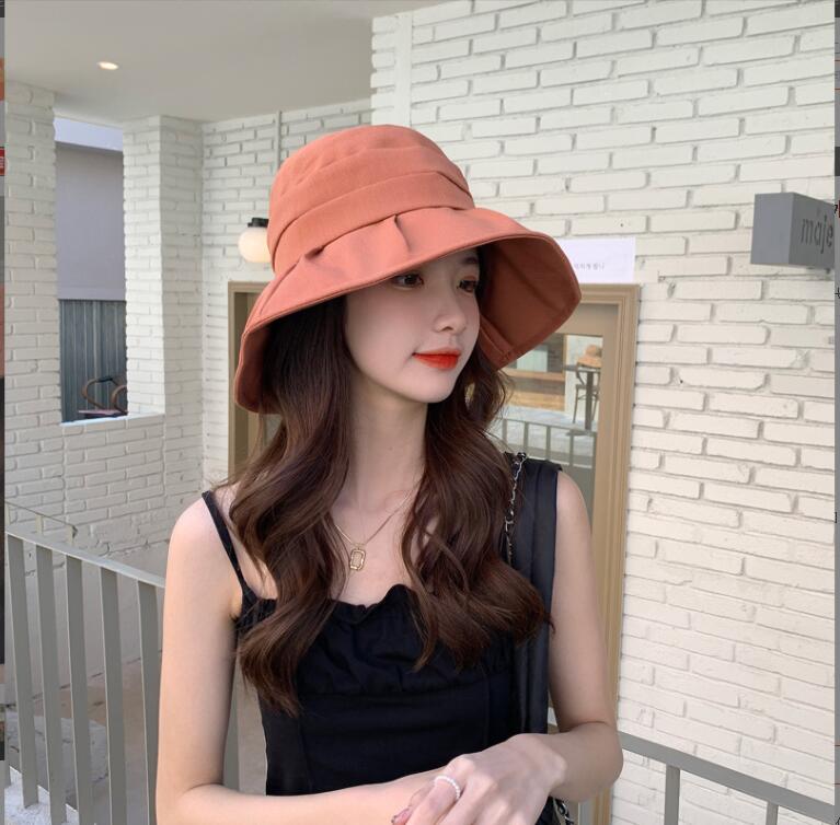レディース帽子、 夏は薄い漁師の帽子、日焼け止め、日よけ帽、バケットハット、、ファッション学生ハット