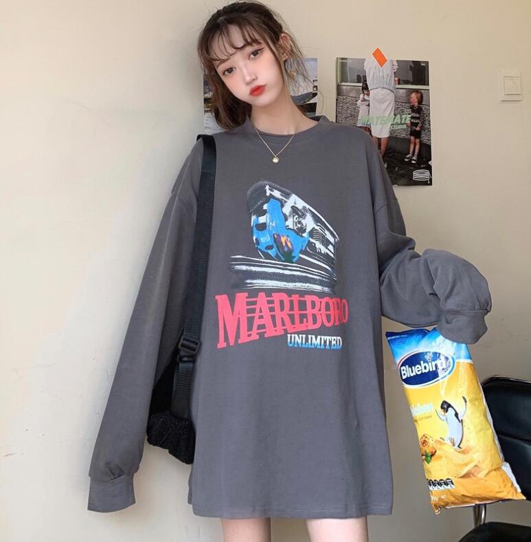 韓国風　レディース　Tシャツ　春秋新作　カジュアル　ファッションTシャツ　ブラウス★M-XL