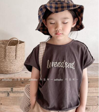 子供用アパレル　Tシャツ　トップス　ブラウス　韓国風　80-130