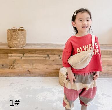 子供用アパレル　Tシャツ　2色　長袖　80-130