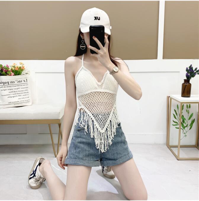韓国風　シーサイドトラベルホローセクシーサスペンダー　新しい夏，ファッションサスペンダー　★F