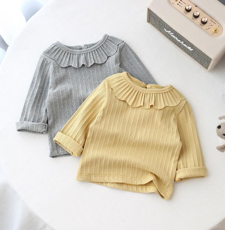 子供服春夏服★女の子長袖Tシャツ★ファッションTシャツ子供服★韓国風子供春服★80-120