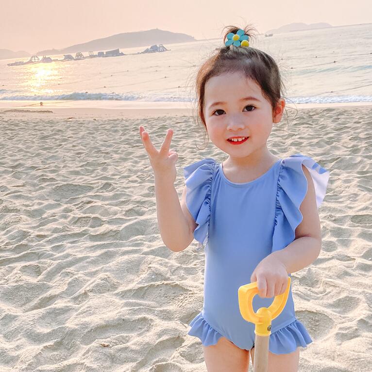 韓国風子供水着 キッズ 女の子 ベビー 子供用 オールインワン　連体水着 uvカット キッズ水着