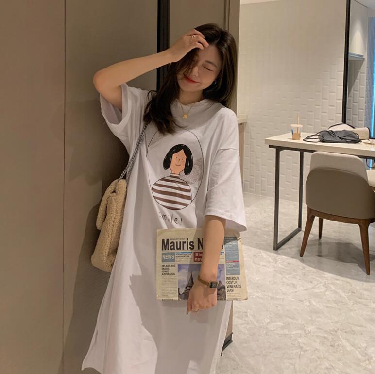 韓国風　レディース　半袖ドレス　夏新しい，気質，ファッションドレス　★F