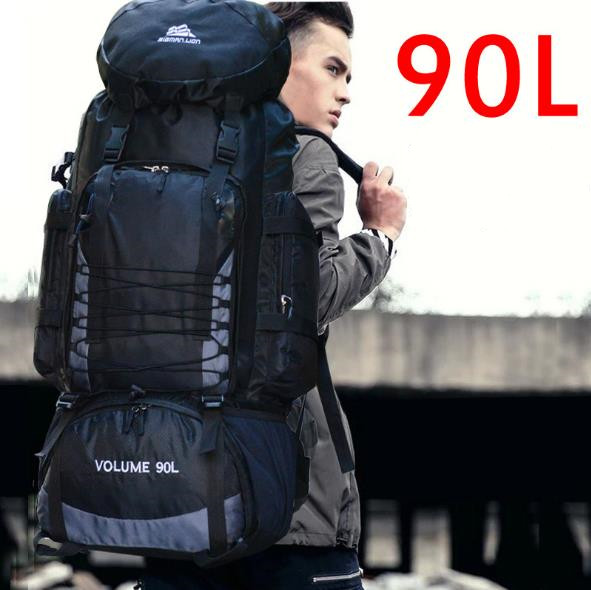 屋外クライミングバッグ90L大容量旅行バッグ防水荷物バッグテントバックパック