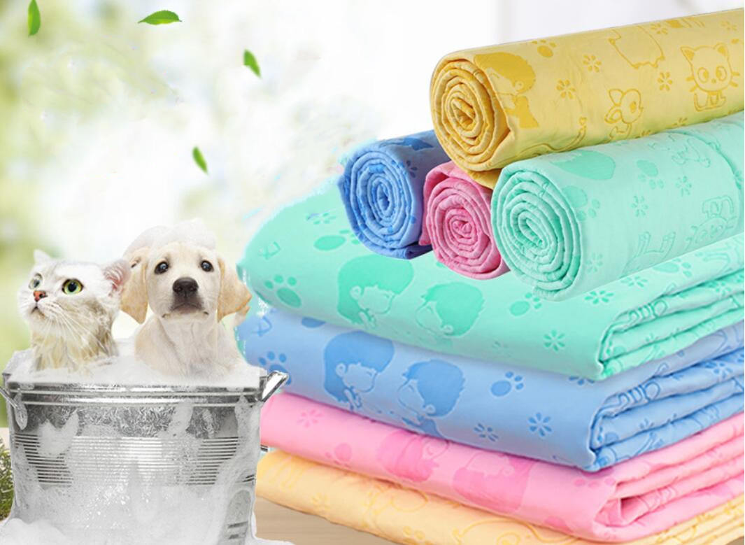 猫雑貨超吸水 速乾　ペット用 タオル ドッグ 小型犬 猫 ペット用品 中型犬 リバーシブルバスタオル
