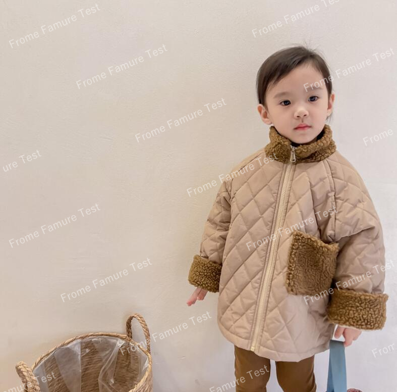 新しい秋冬の女の子のジャケット厚手の暖かいジャケットかわいい子供服子供服★80-130