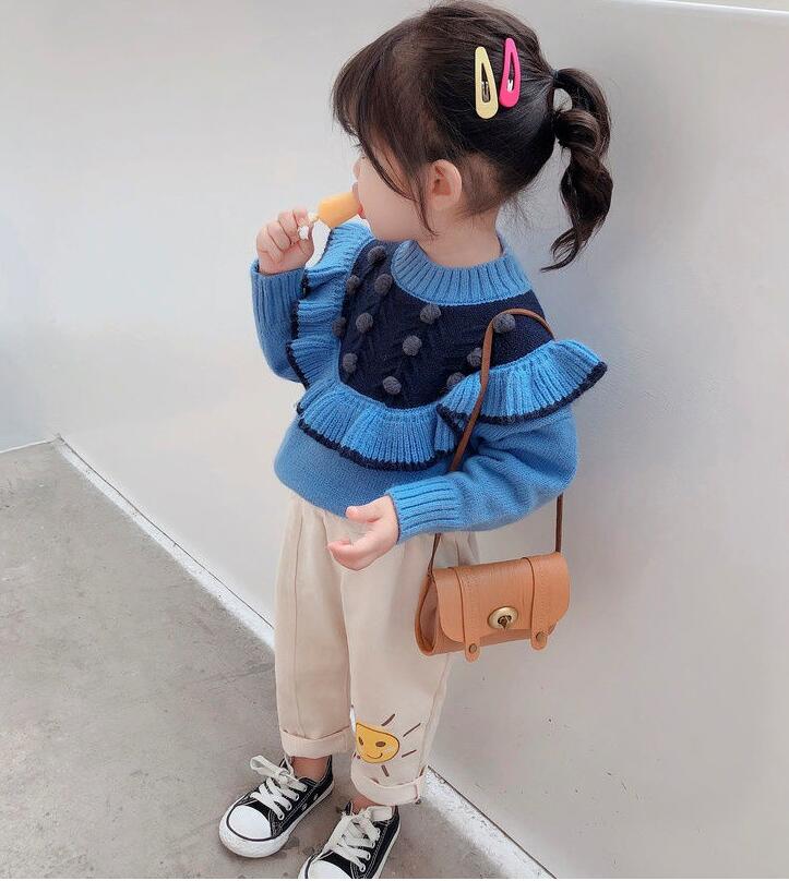 秋冬女の子コート、ニットカーディガン、かわいいセーター、子供服、子供服、新作ファッション★80-140