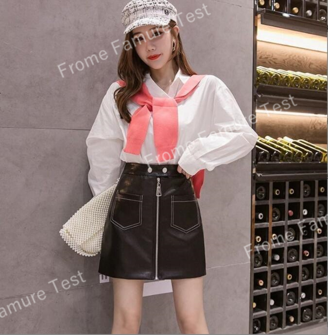 春の女性用スカートハイウエスト作業服スカートAラインスカート