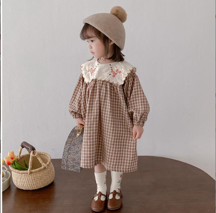 春秋新作 女の子 韓国風ドレス  子供服 ファッションドレス キッズ服 ★80-130