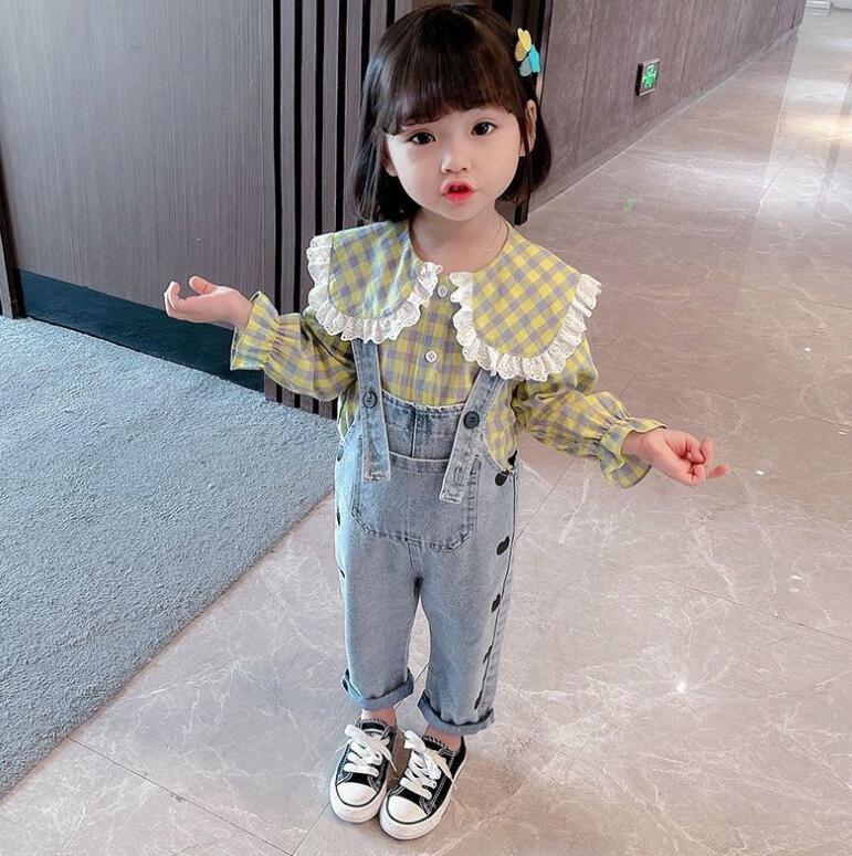 子供服春秋服★女の子シャツ+パンツ★ファッション2点セット子供春服★韓国風子供春服★90-140