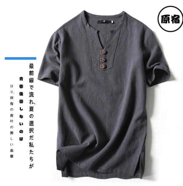 韓国風　Tシャツ　メンズ　夏新作　ファッショントップス　 半袖Tシャツ