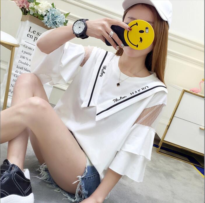 韓国風　レディース　半袖Tシャツ　新しい夏　カジュアル　ファッション半袖Tシャツ　★M-2XL