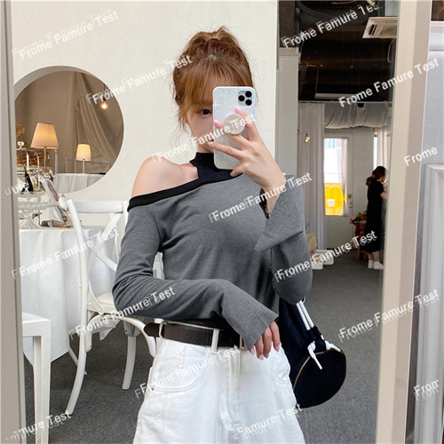 Tシャツ　　　　レディース　　　　ファッション　　春夏　　長袖  　デザイン