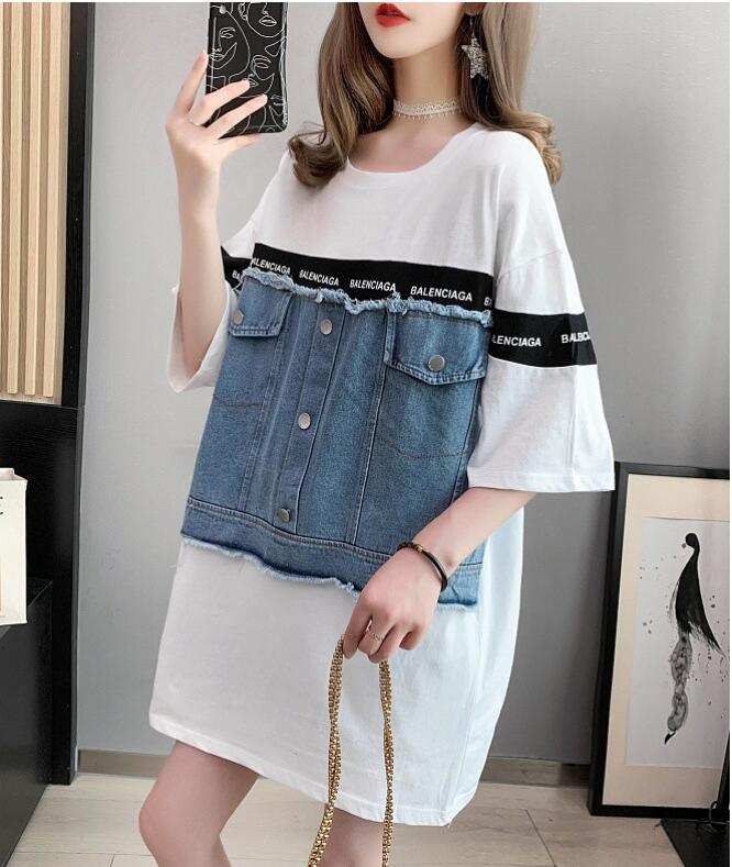 韓国風　レディース　半袖Tシャツ　新しい夏　カジュアル　ファッション半袖Tシャツ　★M-XL