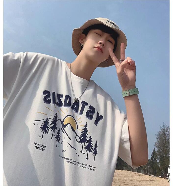 韓国風  Tシャツ　メンズ半袖Tシャツ　　夏の新しい　　ファッション半袖★M-5X