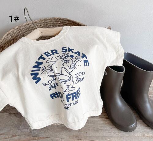 子供用アパレル　Tシャツ　トップス　ブラウス　韓国風　80-130