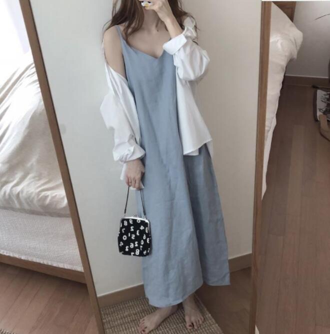 韓国風　レディース　スリップドレス　新しい夏，気質，ファッションドレス　★F