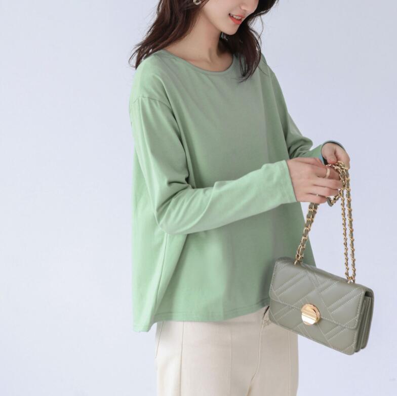 韓国風　レディース　長袖Tシャツ　新しい春，気質，ファッションTシャツ　★M-L