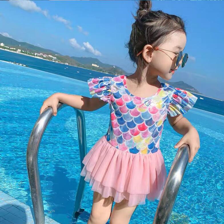 韓国風子供水着 キッズ 女の子 ベビー 子供用 オールインワン　連体水着 uvカット キッズ水着