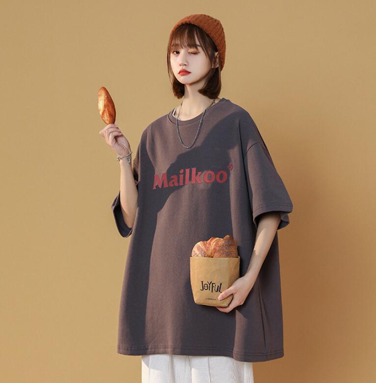 韓国風　レディース　半袖Tシャツ　新しい夏，気質，ファッションTシャツ　★M-2X
