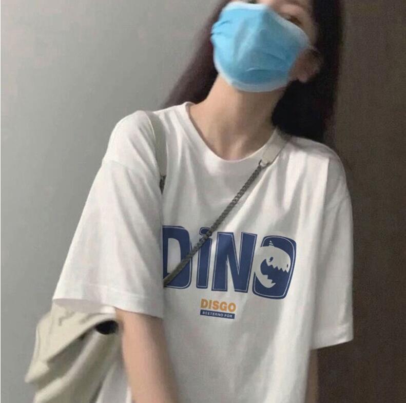 韓国風　レディース　半袖Tシャツ　新しい夏，気質，ファッションTシャツ　★M-2X