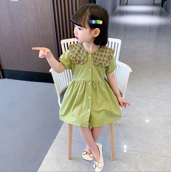 子供服夏服★女の子半袖ドレス★ファッションドレス★韓国風子供夏服★80-130