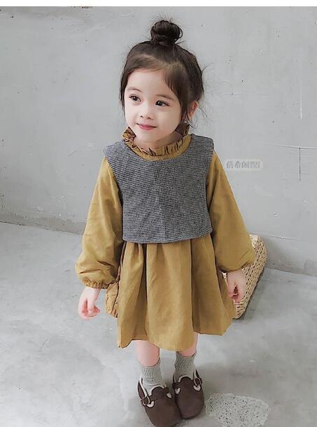 初秋の女の子の子供服かわいいドレス子供服子供シャツ