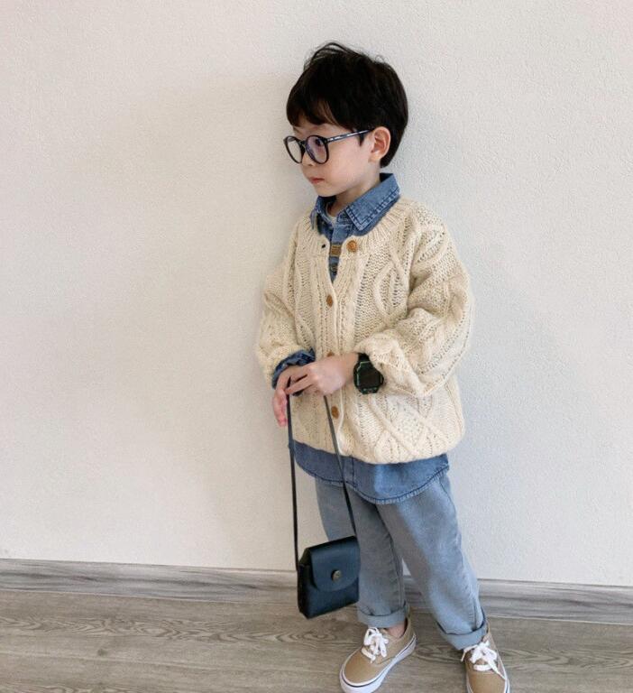 秋と冬男の子プルオーバーニットセーター、かわいいセーター、子供服、、しいファッション★80-140