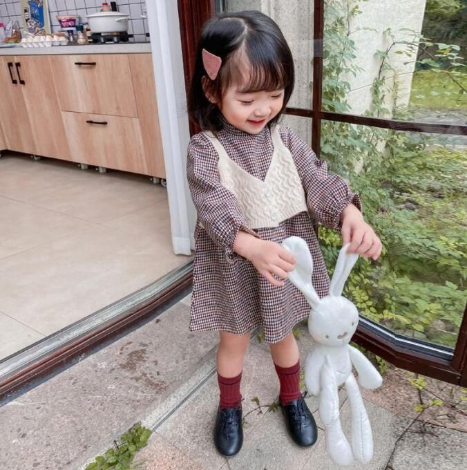 春と秋 女の子ドレス ★ファッションドレス★ドレス★子供服 キッズ服 かわいくて★80-130