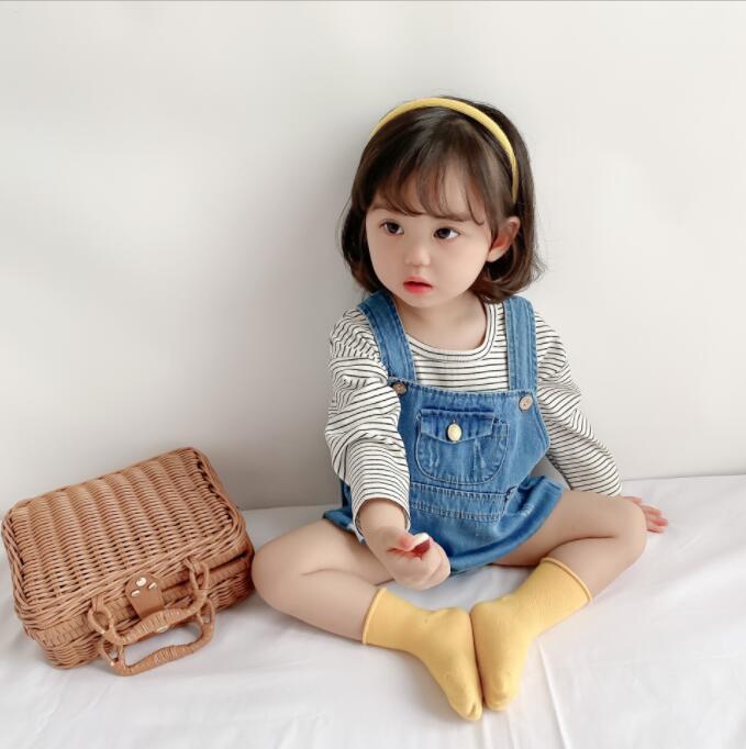 超人気　春秋★Tシャツ+サロペットパンツ★赤ちゃん オーバーオール ベビー服　長袖★66-100