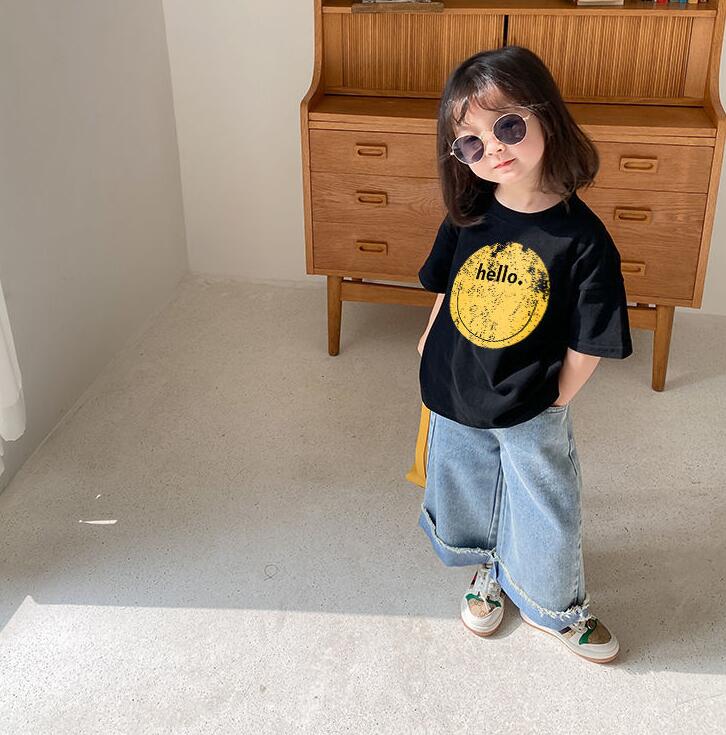 子供服夏服★女の子半袖Tシャツ★ファッショ半袖Tシャツ子供夏服★潮流子供夏服★110-160