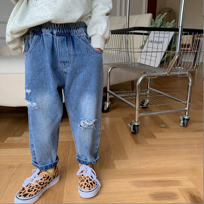 子供服春秋服★男の子ジーンズ★ファッションパンツ子供春服★潮流子供春服★80-140