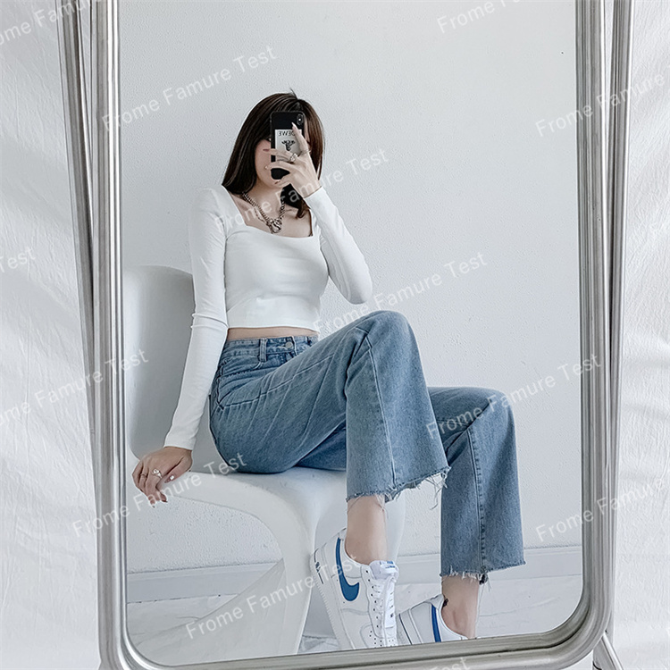 ジーンズ、パンス、ストレートパンツ、ワイドレッグパンツ、レディース 、