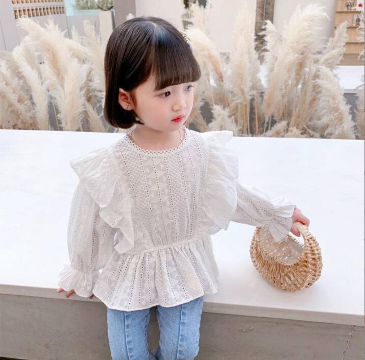 子供服春秋服★女の子シャツ★ファッションシャツ子供春服★韓国風子供春服★90-130