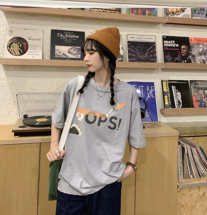 韓国風　レディース　半袖Tシャツ　夏新作　カジュアル　Tシャツトップス　ブラウス★M-XL