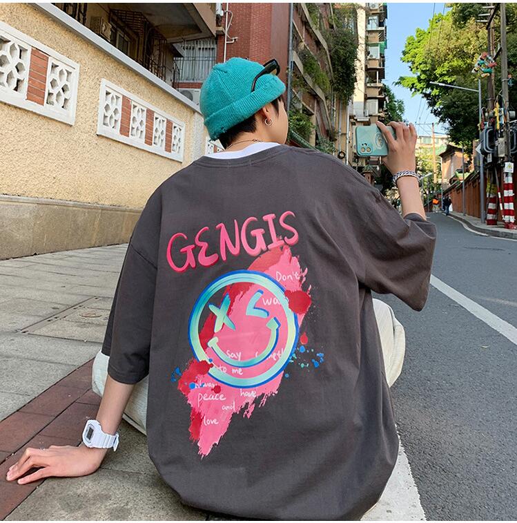 韓国風  Tシャツ　メンズ半袖Tシャツ　　　春夏　　ファッション半袖★M-3X