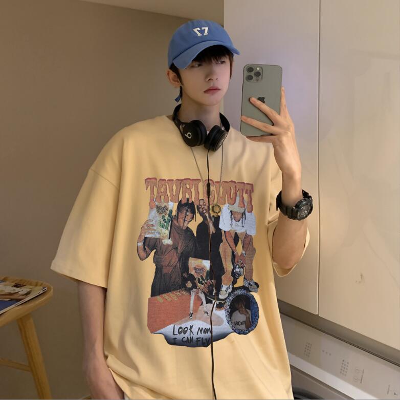 韓国風  Tシャツ　メンズ半袖Tシャツ　　　春夏　　ファッション半袖★M-5X