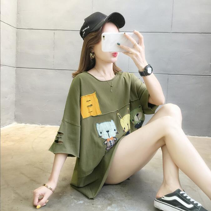 韓国風　レディース　半袖Tシャツ　新しい夏　カジュアル　ファッション半袖Tシャツ　★M-2XL
