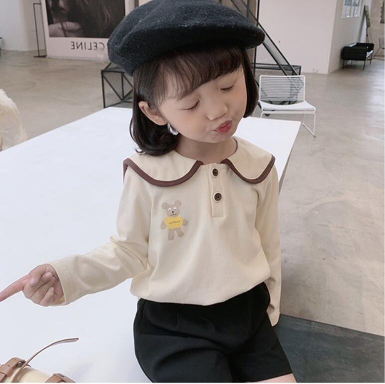 子供服春秋服★女の子Tシャツ★ファッションTシャツ子供春服★韓国風子供春服★90-140