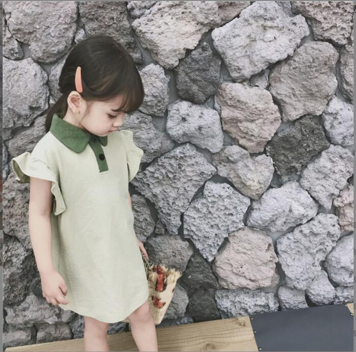 子供服夏服★女の子半袖ドレス★ファッションドレス子供夏服★韓国風子供夏服★90-140