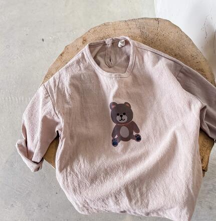 子供用アパレル　Tシャツ　2色　長袖　80-120