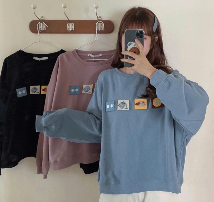 韓国風　レディース　長袖パーカーTシャツ　新しい春，気質，ファッションTシャツ　★M-2X