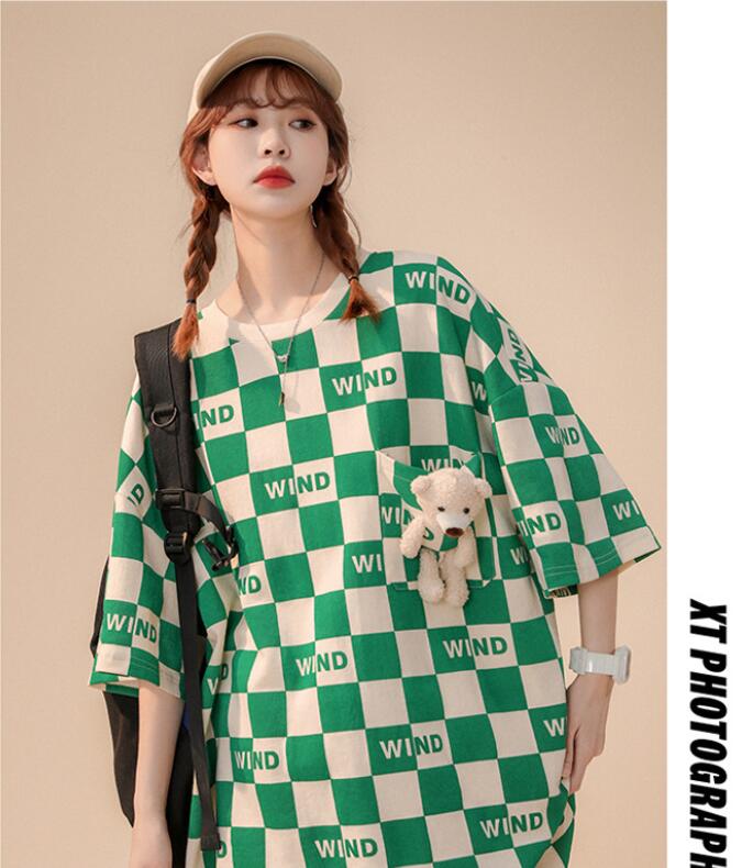 韓国風　レディース　半袖Tシャツ　新しい夏，気質，ファッションTシャツ　★M-2X